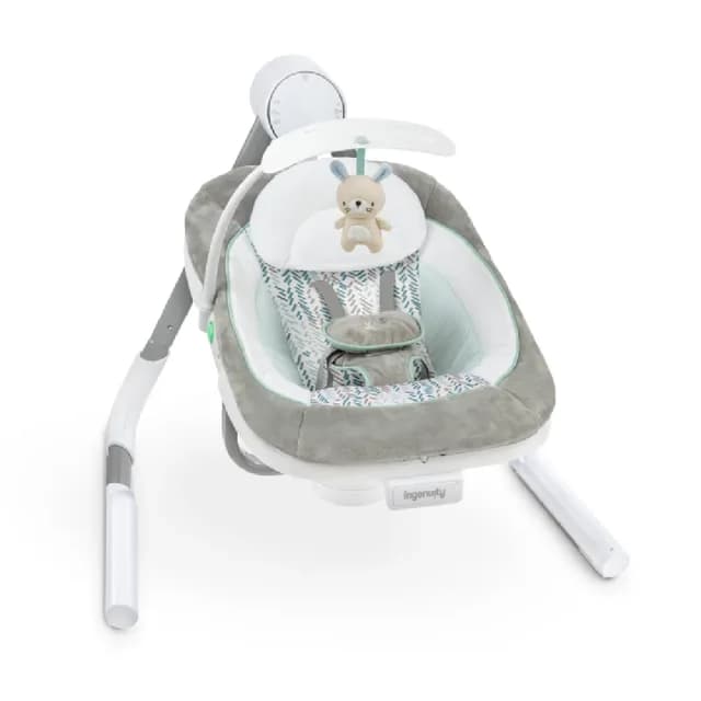 Ingenuity AnyWay Sway PowerAdapt Dual-Direction Baby Swing, Spruce, 0-9 Months - 12058