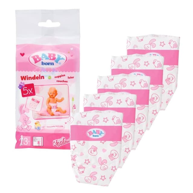 Baby Born Accs Nappies Shrinked 5pk - ZPF-826508