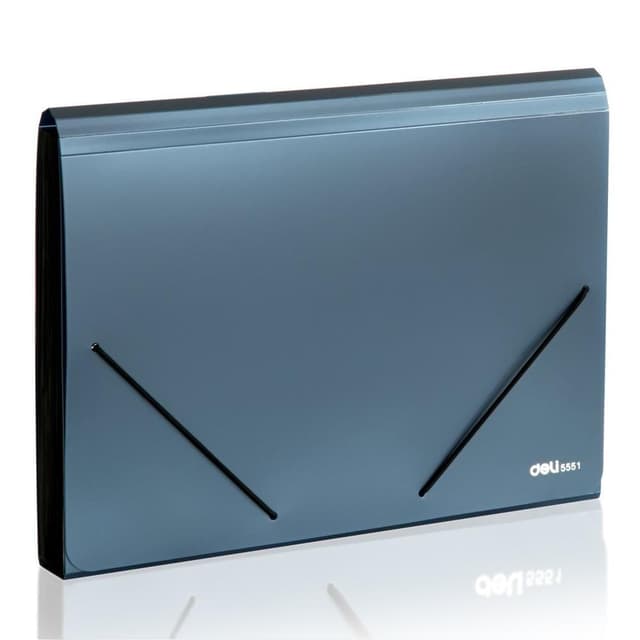 Deli A4 13 Pocket Expanding File Folder, Elastic Closure, Assorted Colors for Easy Filing - E5551