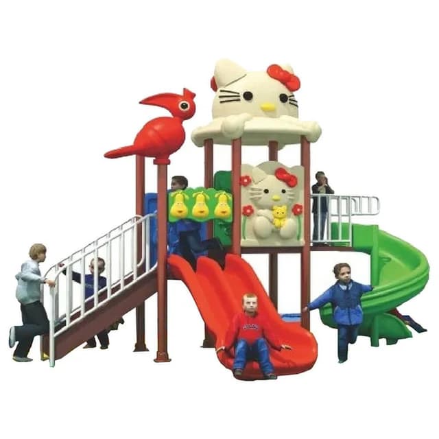 MYTS - Kitty Peng Playcentre With Only Slides For Kids | Outdoor Kids Playground with Swings, Slide & Climbing Frame | Durable & Safe Backyard Playset - Model MYTS-SHA170252