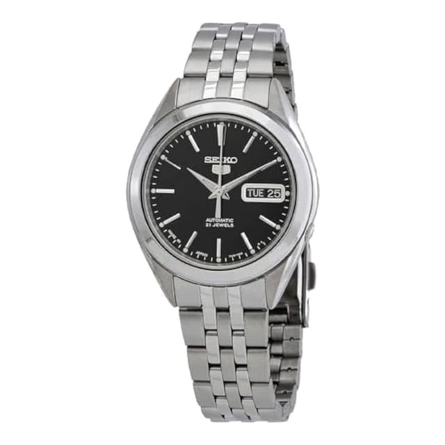 Seiko 5 Automatic Black Dial Stainless Steel Mens Watch - SNKL23J1