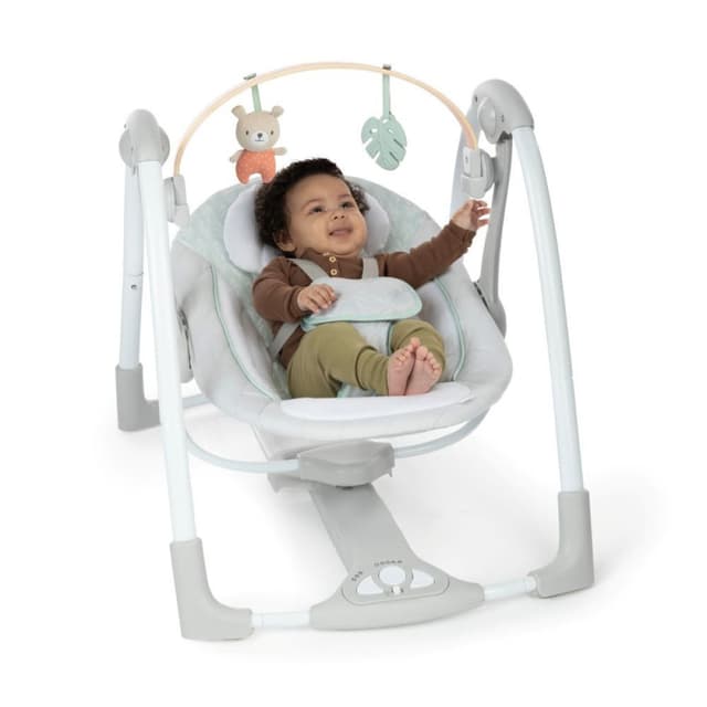 Ingenuity Cozy Spot Swing n Go Portable Baby Swing, Compact & Foldable, 0-9 Months - 16968