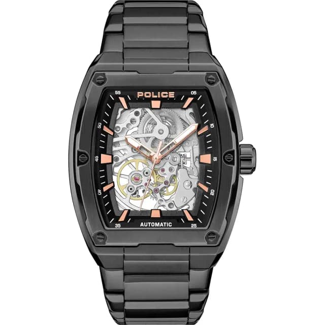 Police Skeletor Men Automatic Watch Black Dial 42mm PEWJL0072201
