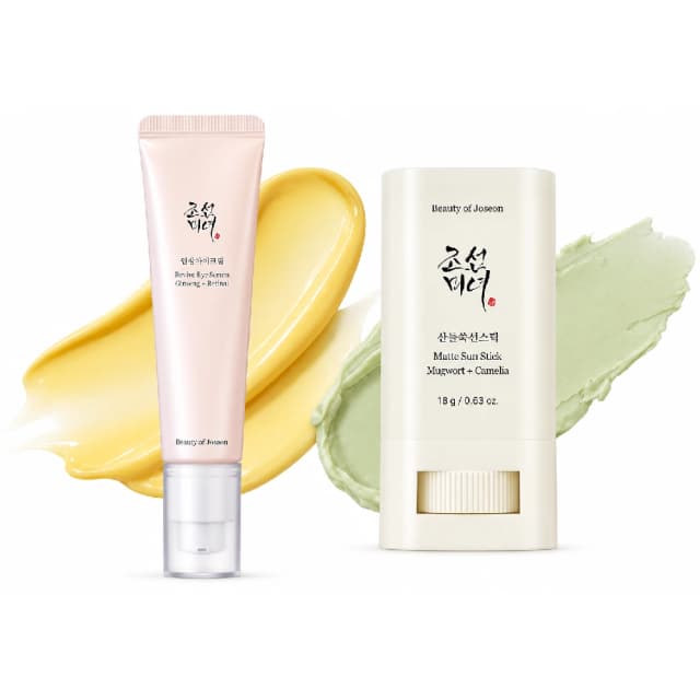 Beauty of Joseon Eye & Sun Care Bundle - Revive Eye Serum with Ginseng Retinal 30ml + Matte Sun Stick Mugwort Camelia SPF50 18g