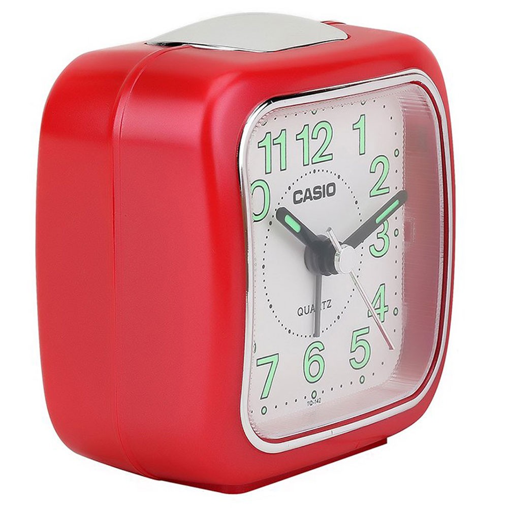 Casio 10102 TQ-142-4D - Reloj despertador analógico rosa