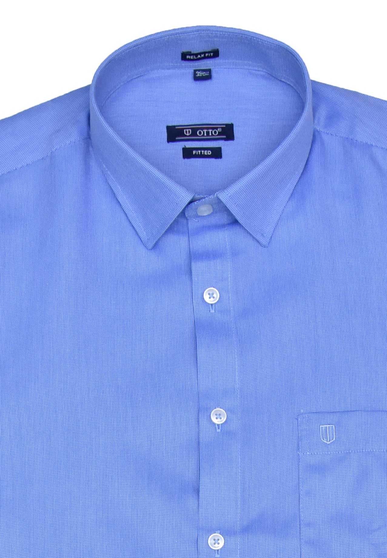 Buy Otto Elite Mens Formal Shirt Blue Blue Online Dubai, UAE ...