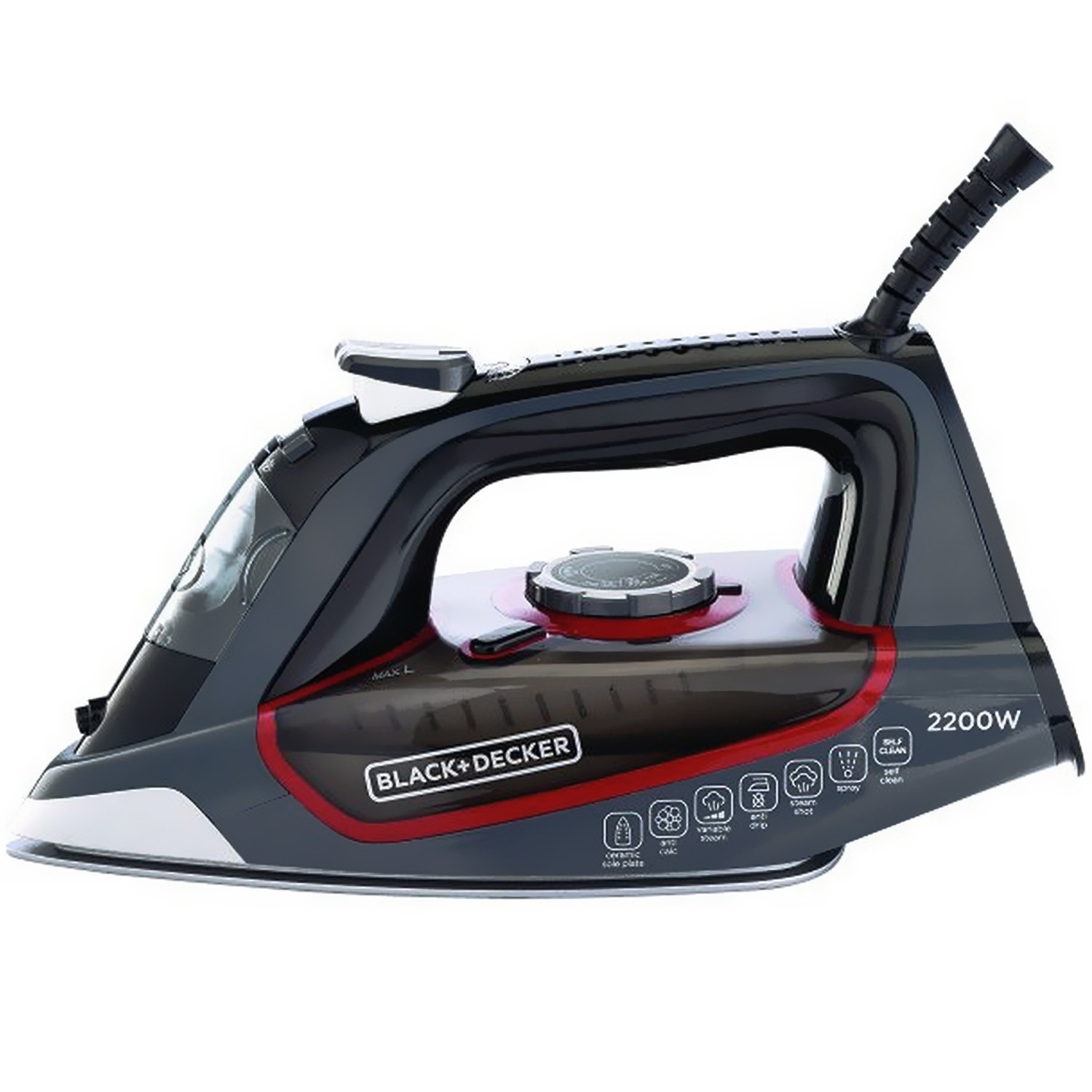 2400W MPP+ Steam Iron with Auto Shutoff and Ceramic Soleplate