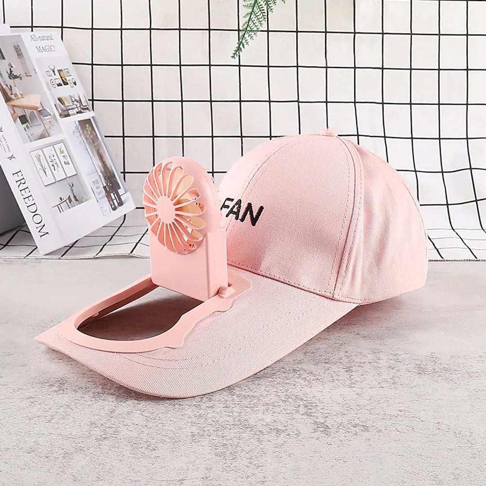 Sun Protection Cap With Fan, Assorted Color