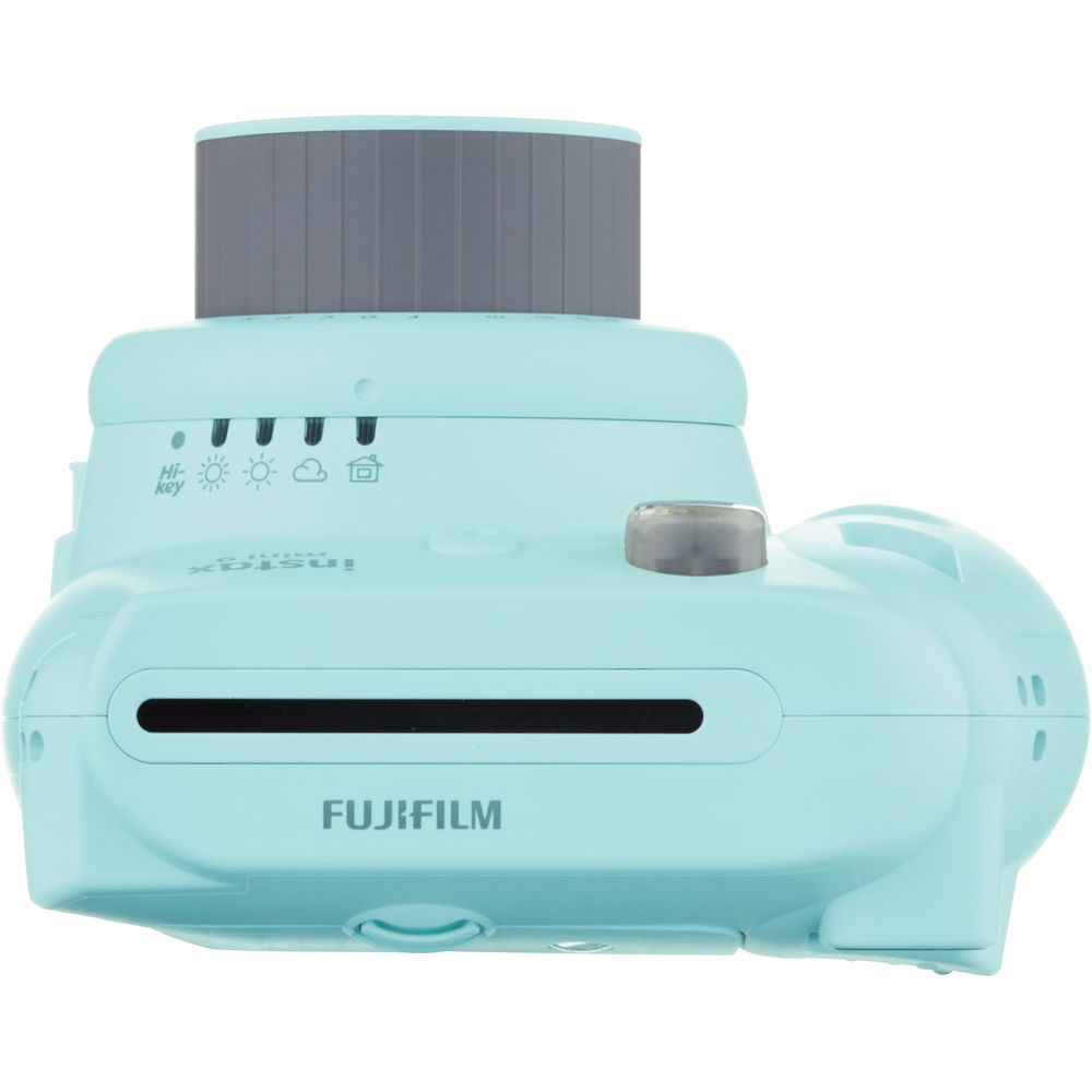 Fujifilm Instax Mini 9 Instant Camera, with 60mm f/12.7 Lens, with 10 Film Sheets Holiday Bundle, Ice Blue