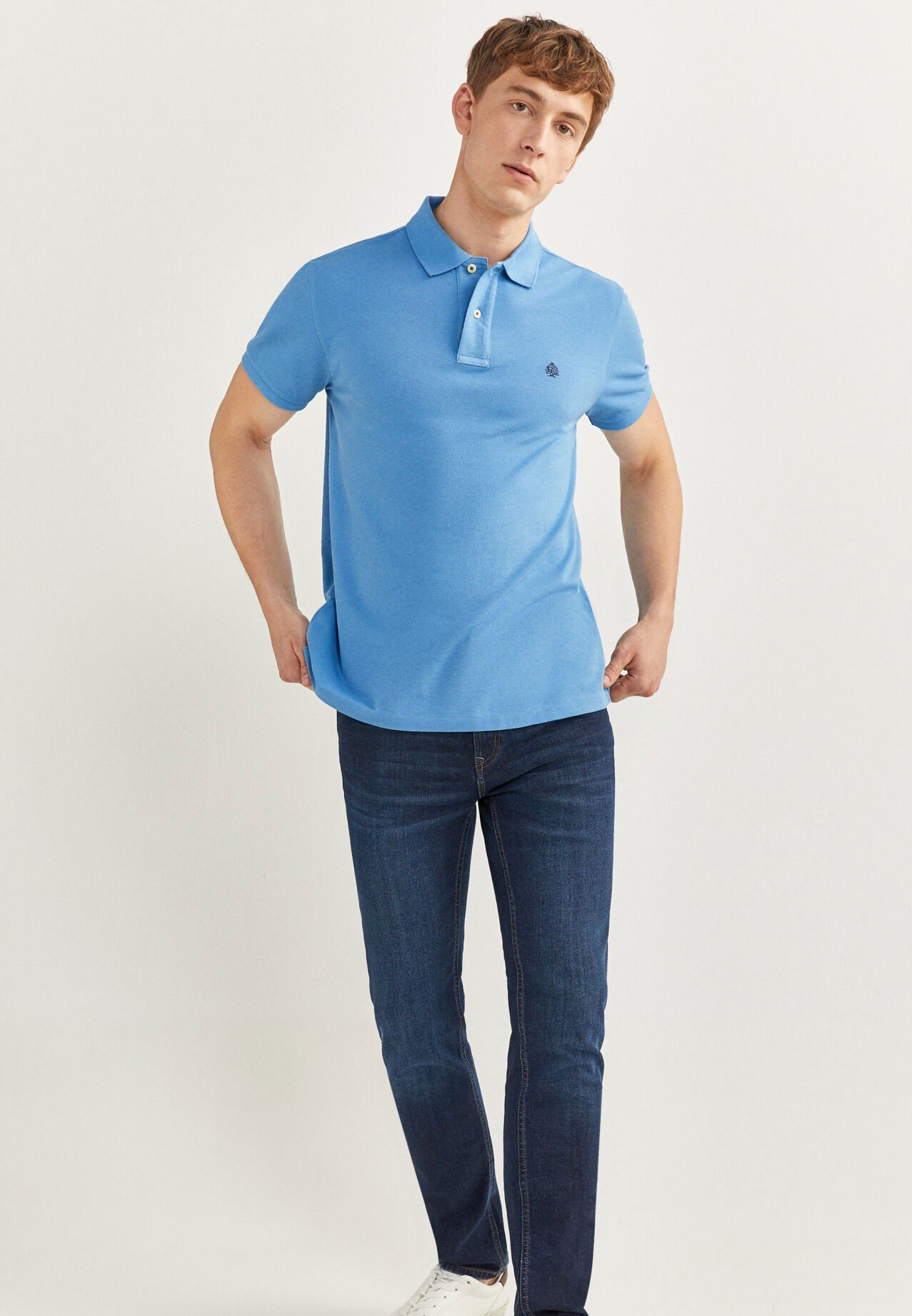Springfield Fashion Mens Polo T-Shirt Color Sky Blue