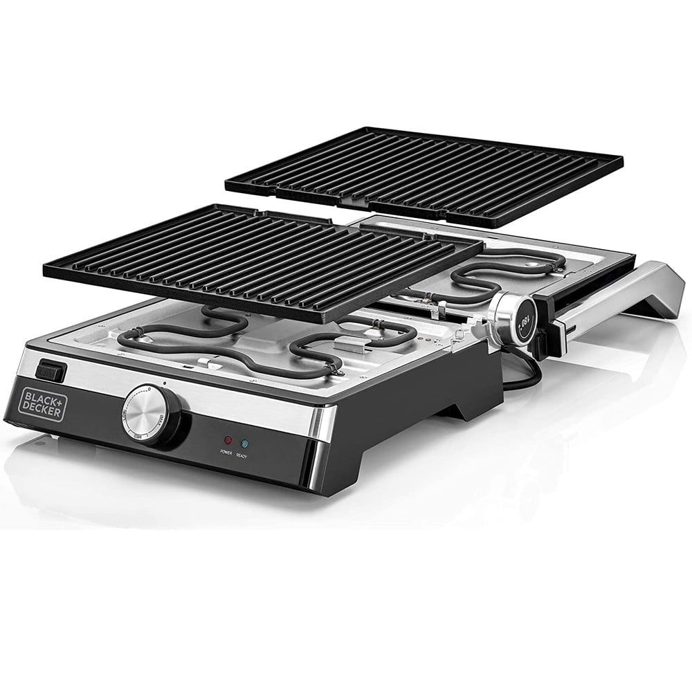Black and Decker CG2000-B5 2000W Family Health Grill, Black And Silver