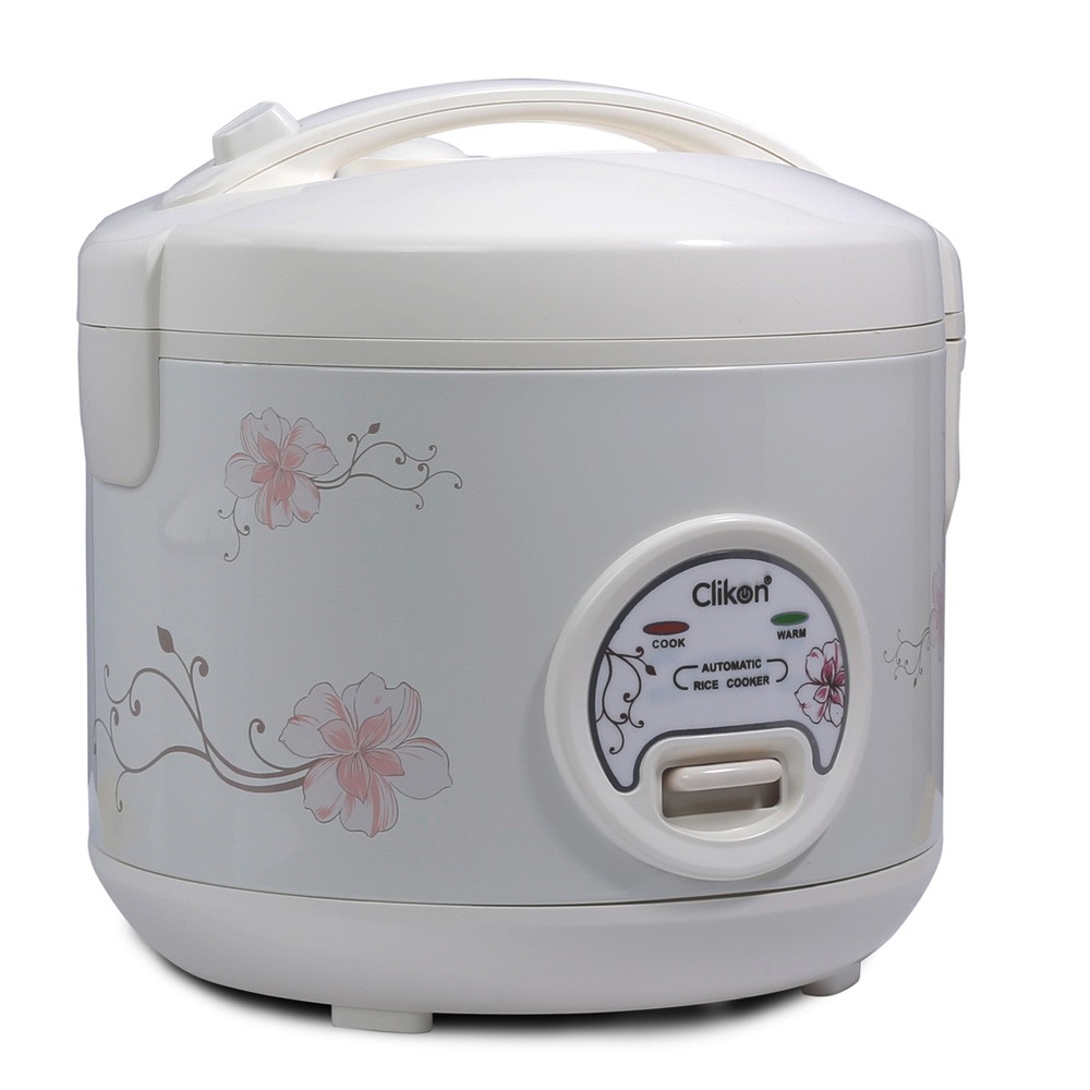 Clikon CK2632 Rice Cooker with Steamer 1.5L for 500W White and Silver