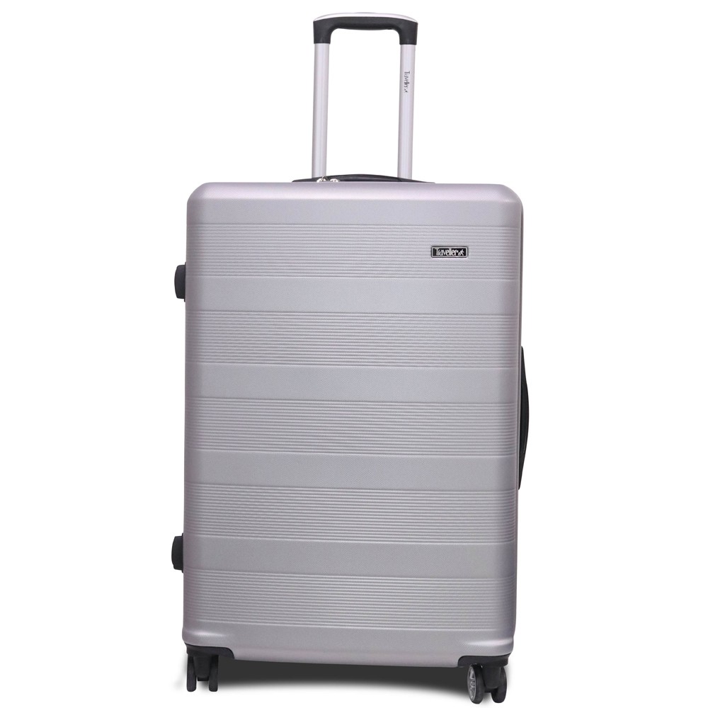 Traveller ABS 4 Wheel Premium Luggage Trolley 3pcs Set, Silver, TR-3300