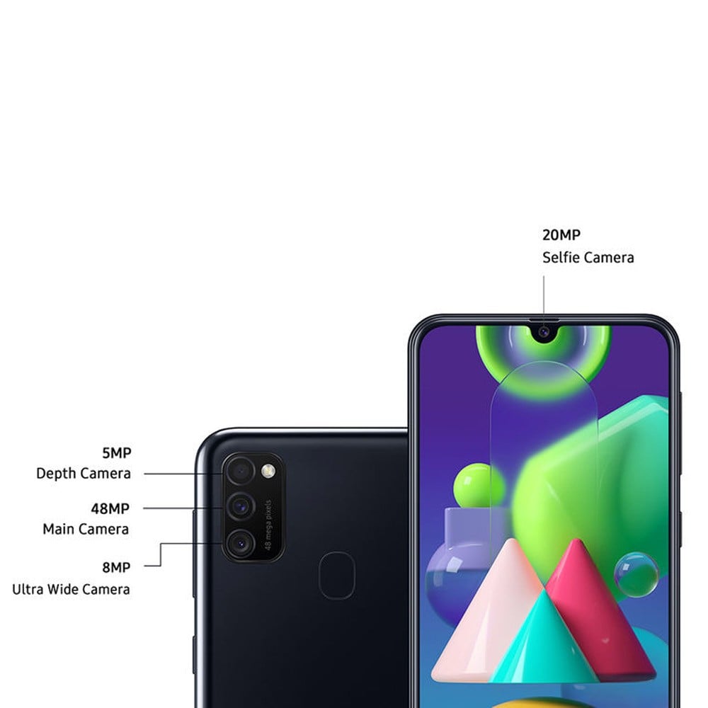 Buy Samsung Galaxy M21 Dual SIM 4GB RAM 64GB 4G LTE-Black Black 64GB Online | oman.ourshopee.com