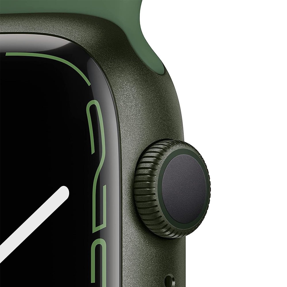 Apple Watch Series 7 GPS 45mm Green Aluminium Case, Clover Sport Band
