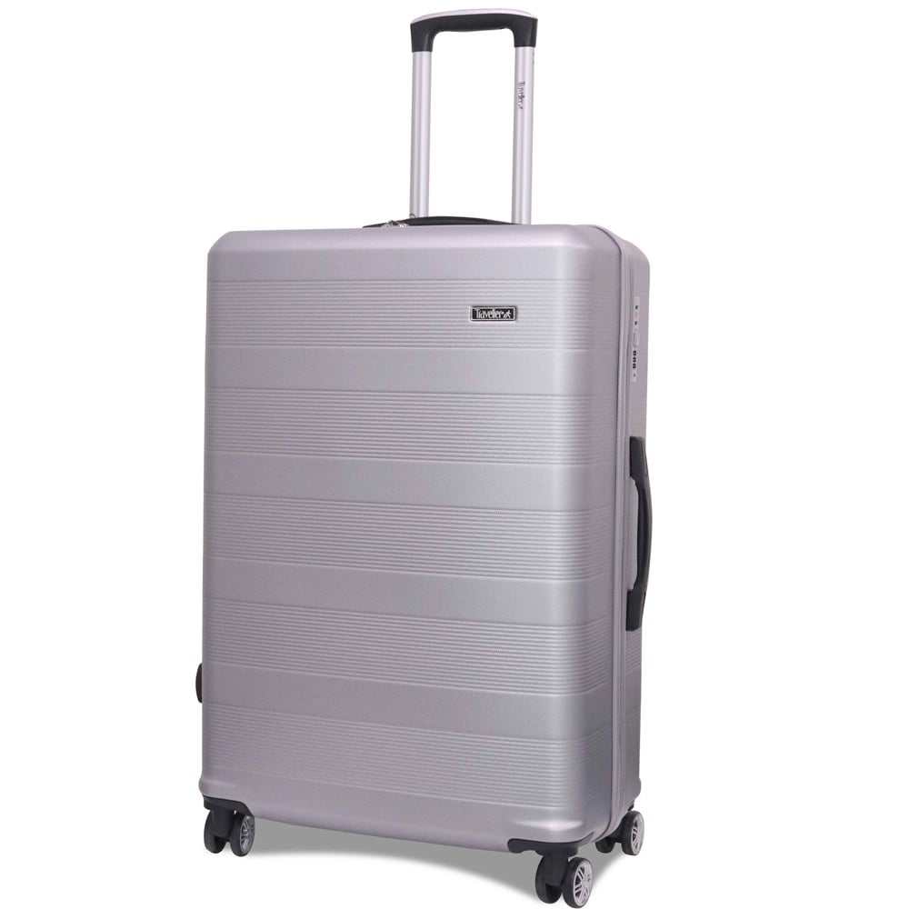 Traveller ABS 4 Wheel Premium Luggage Trolley 3pcs Set, Silver, TR-3300