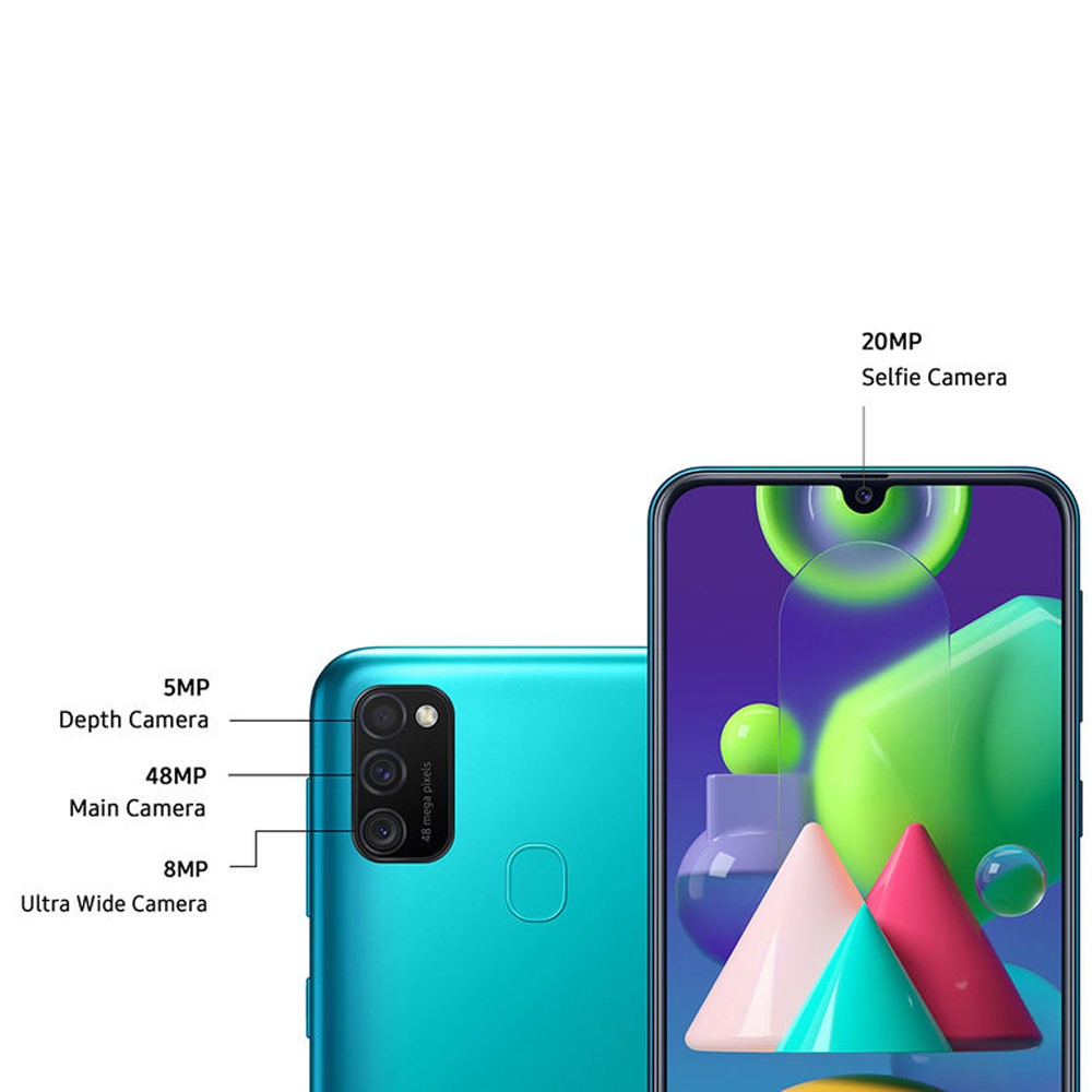Buy Samsung Galaxy M21 Dual SIM 4GB RAM 64GB 4G LTE-Green Green 64GB Online Dubai, UAE
