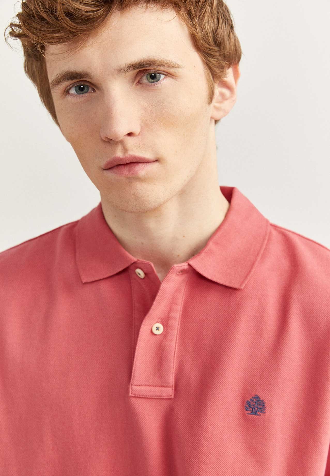 Buy Springfield Fashion Mens Polo T-Shirt Color Plain Light Pink Pink ...