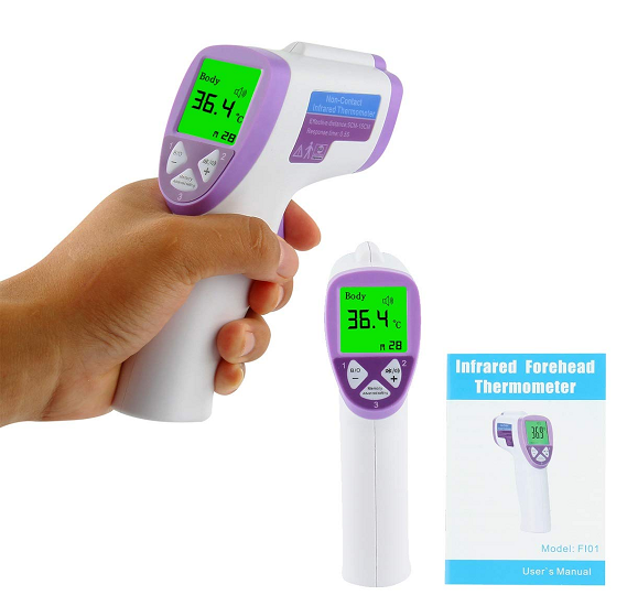 10 in 1 Non Contact Infrared LCD Digital Forehead Thermometer F101