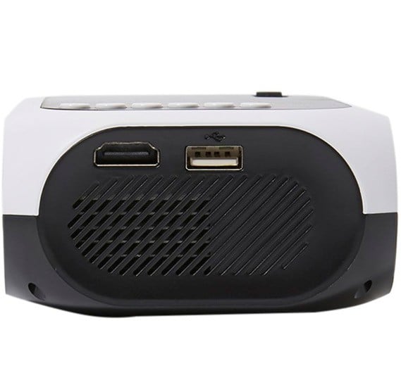 Bison Mini Smart Projector With Remote Control BS900 Black and White
