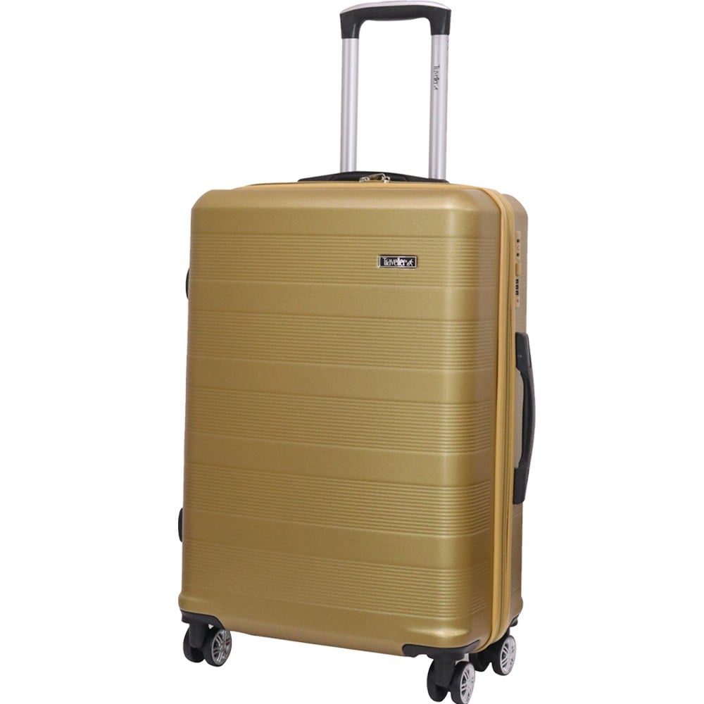 Traveller ABS 4 Wheel Premium Luggage Trolley 3pcs Set, Brown, TR-3300