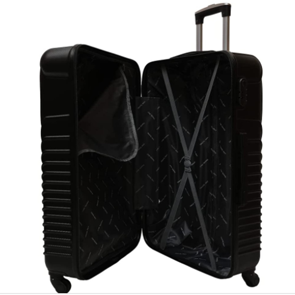 Travel Way NBHA-20 Carry On Luggage with 4 Spinner Wheels 20 Inch 51 cm, Black
