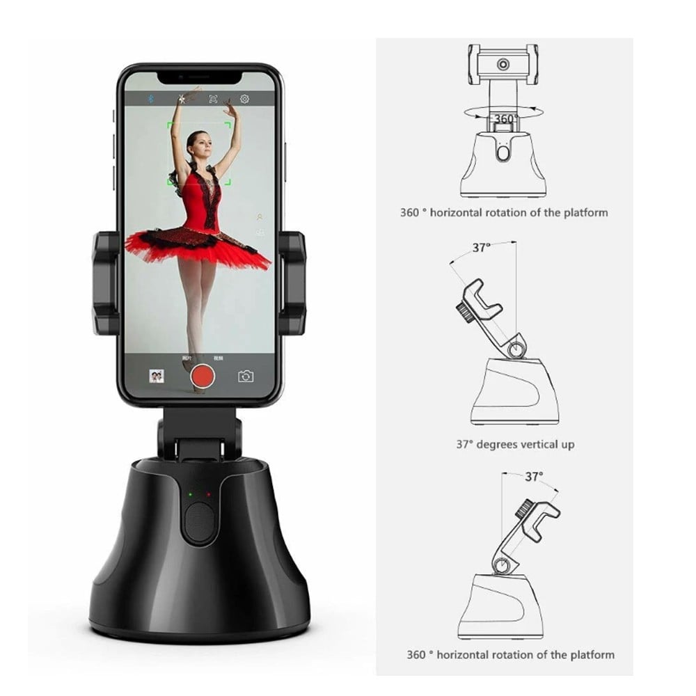 Apai Genie 360 Rotation Auto Object Tracking Smart Shooting Phone Holder Selfie Stick for iPhone and Android Phone
