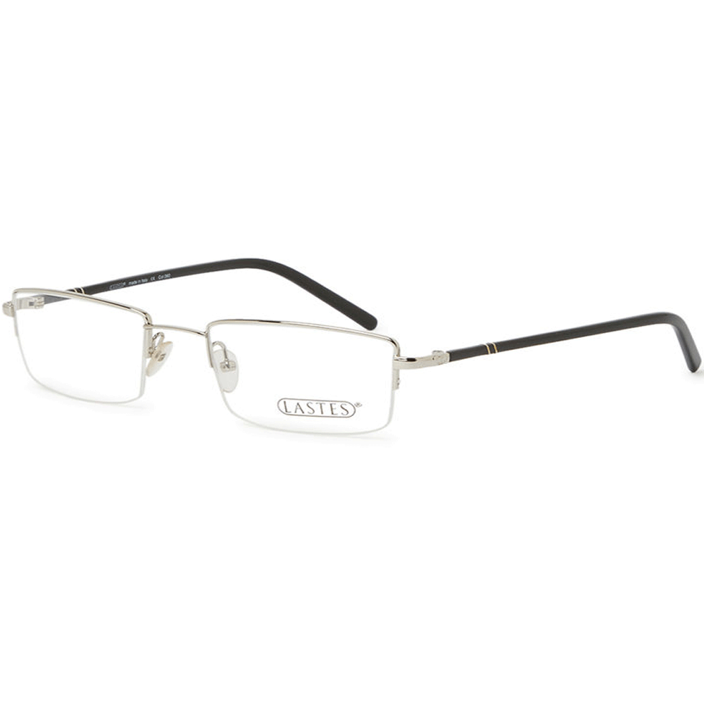 Buy Lastes 9393-060 Rectangular Semi Rimless Eyeglass Frame Silver With ...