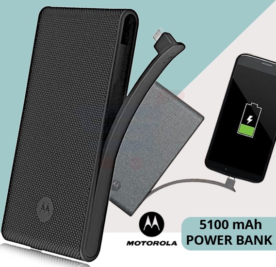 Buy Motorola Power Pack Slim 5100 Mah Power Bank For Smartphones Tablets Online Dubai Uae Ourshopee Com Of2135