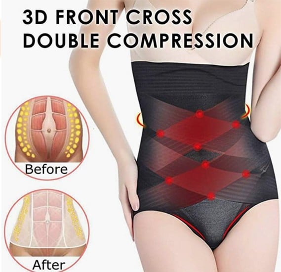 Buy Cross compression ABS shaping pants, Black XL Online Dubai