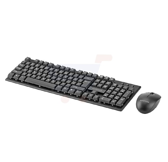 Promate Ergonomic Wired USB Full-Size Keyboard & Mouse Combo, Plug & Play,  Easy-to-Read Characters, Widely Compatible