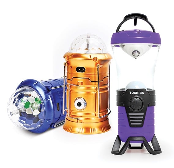 2 in 1 Bundle Toshiba Emergency Lantern with Multifunctional Color LED Camping Lamp 