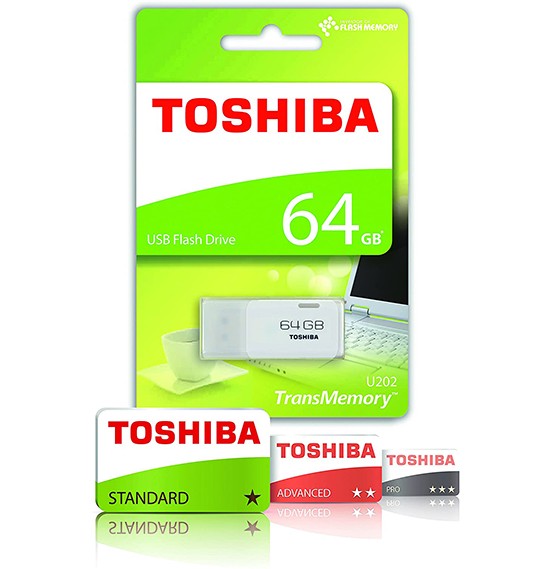 Toshiba by Kioxia 64GB TransMemory U202 USB2 White
