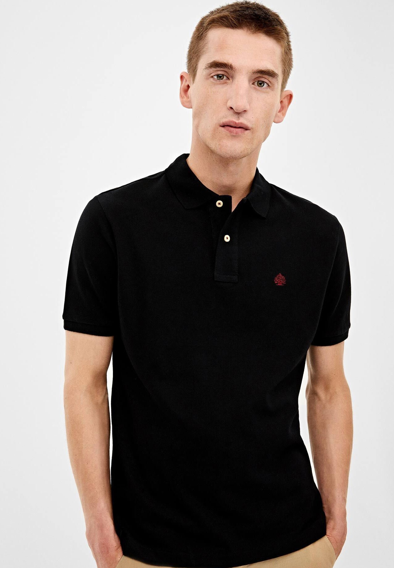 Buy Springfield Fashion Mens Polo T-Shirt Color Black Black Online ...