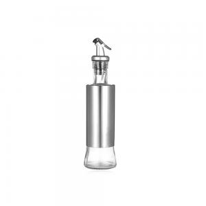 Olive Oil Dispenser Glass Silver 26 x 7 x 7cm