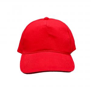 Mens Cotton Plain Red Cap