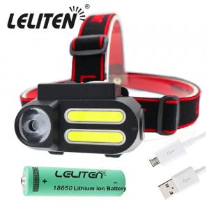 Leliten Portable Mini XPE+2 COB LED Headlamp 