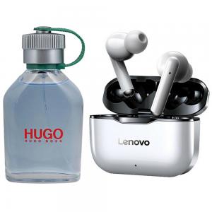 Hugo Boss Green for Men Edt 75 ml and Get Lenovo LP1 Live Pod Wireless Bluetooth Earphone