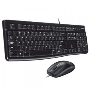 Logitech MK120 Wired Keyboard and Mouse Combo, Black