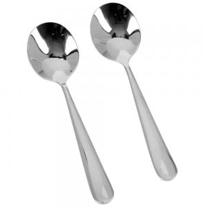 Royalford RF8666 Stainless Steel Soup Spoon Set, 2 Pieces