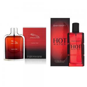 Jaguar Classic Red 100ml Perfume For Men with Davidoff Hot Water EDT 110ml For Men