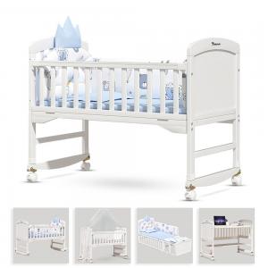 Teknum TK_BCTA_DGY 5 in 1 Convertible Kids Bed And Bedside Crib With Mattress