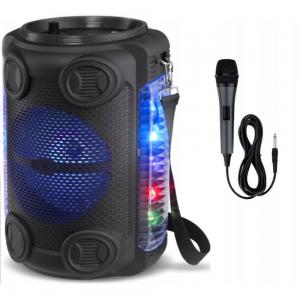 RX-6118 Bluetooth USB AUX MIC Karaoke Speaker Black