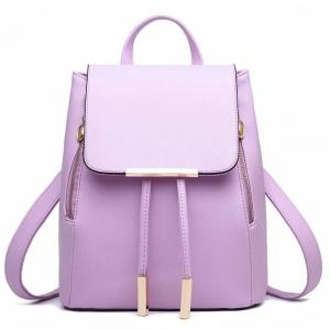 Korean Version Fashion Double Shoulder Bag Backpack Purple
