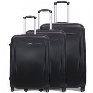 Traveller 3pcs ABS Trolly 20,24 And 28 size Black, TR-3304