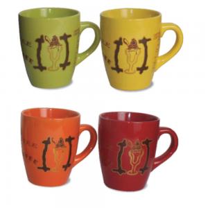 Royalford RF2966 Porcelain Coffee Mug Set, 4 Pieces