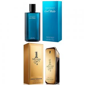 2 in 1 Davidoff Cool Water Edt 125 ml Perfume For Men and Paco Rabanne 1 Million EDT 100 ml