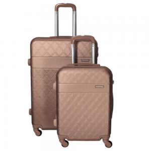 Siddique High Quality Lightweight Luggage Trolley Set of 2 Bag, Gold