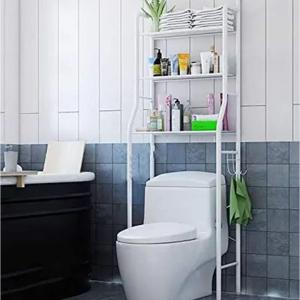 3 Tier Toilet Storage Rack 160x47x25cm N39599227A White