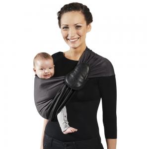 Love Radius Little Baby Wrap Without a Knot Charcoal Grey, Black